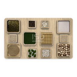 Tactile Wall Panel ISD™ "12 Textures" (plywood, 1000×600 mm)
