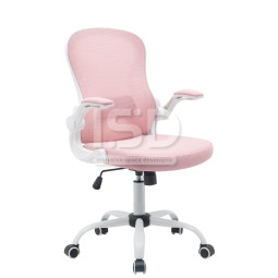 Swivel chair Intarsio CANDY pink/white frame (