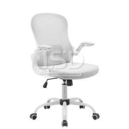 Swivel chair Intarsio CANDY gray/white frame