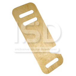 Board for sitting with varnish covering