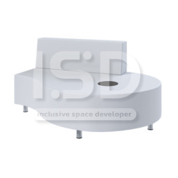 М'яка платформа хвиля зі спинкою ISD (права, з отвором) преміальної якості (без фталатів)