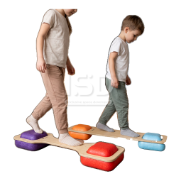 Ortek Balance Bridges Set, 10 Pieces — 2 Boards and 8 Supports, Modular, Age 3+