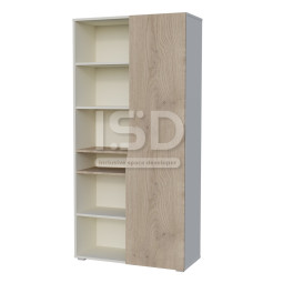 Combination Storage Cabinet with Open Shelves