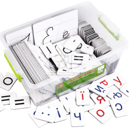 A set of magnets for teaching literacy/writing