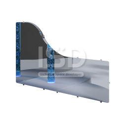 Safe mirror panel on the wall with mounting